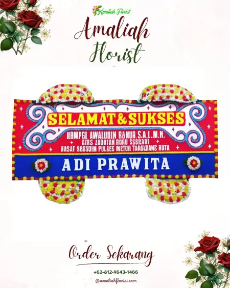 Papan Bunga Ucapan Selamat Wedung